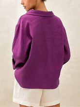 Load image into Gallery viewer, 100% Linen Draped Neck Top HOLLIS