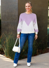 Load image into Gallery viewer, Drop Shoulder Color Block Sweater