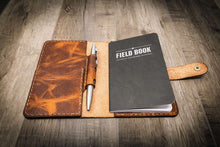 Load image into Gallery viewer, Leather Field Notes Cover - Chestnut Brown