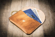 Load image into Gallery viewer, The Richmond Leather Keychain Wallet in Saddle Tan