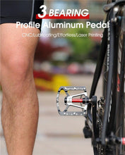 Load image into Gallery viewer, 3 Bearings Bicycle Pedals Ultralight Anti-Slip Road Bike Pedal Cycling Sealed Bearing Bike Pedals Mountain Bike Pedals Composite Bearing Bicycle Pedals With Wide Flat Platform