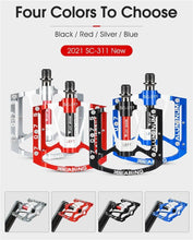 Load image into Gallery viewer, 3 Bearings Bicycle Pedals Ultralight Anti-Slip Road Bike Pedal Cycling Sealed Bearing Bike Pedals Mountain Bike Pedals Composite Bearing Bicycle Pedals With Wide Flat Platform