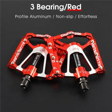 Load image into Gallery viewer, 3 Bearings Bicycle Pedals Ultralight Anti-Slip Road Bike Pedal Cycling Sealed Bearing Bike Pedals Mountain Bike Pedals Composite Bearing Bicycle Pedals With Wide Flat Platform