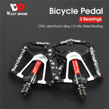Load image into Gallery viewer, 3 Bearings Bicycle Pedals Ultralight Anti-Slip Road Pedal Cycling Sealed Bearing Bike Pedals Accessories Bearings Pedals For Bicycle Lightweight Bicycle Pedals Of Road Bikes