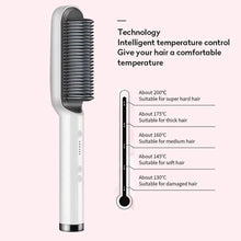 Load image into Gallery viewer, 3 IN 1 Multifunctional Hair Straightener Comb Hair Black Red Straightening Brush Portable Comb Fast Heating Men Beard Straightener For Traveling Perfect Gift For Adults