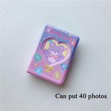 Load image into Gallery viewer, 3 Inch Mini Photo Album 32 Pockets Square Hollow Card Holder Bronzing Stars Picture Storage Case PVC Photocard Holder DIY Photo Albums Birthday Gift Family Scrapbook Albums Family Anniversary Gift For Couple