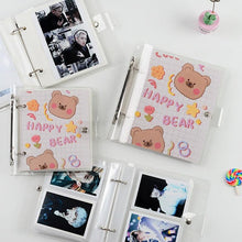 Load image into Gallery viewer, 3 Inch Polaroid Photo Album Cute Bear Transparent Jewelry Small Card Collection Storage Book Mini Leaf Scrapbook Paper Baby Family Scrapbook Albums