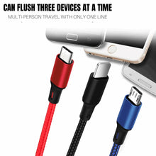 Load image into Gallery viewer, 3 port LED Display High Speed Wall Charger White + 3 in 1 Cable Combo