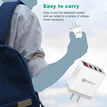 Load image into Gallery viewer, 3-Port Quick Charge 3.0 USB Wall Charger with LED Display