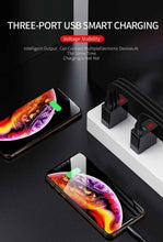 Load image into Gallery viewer, 3-Port Quick Charge 3.0 USB Wall Charger with LED Display