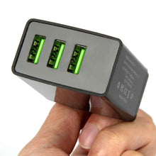 Load image into Gallery viewer, 3-Port Quick Charge 3.0 USB Wall Charger with LED Display