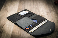 Load image into Gallery viewer, Badge Clutch Wallet - Black