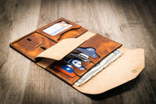 Load image into Gallery viewer, Badge Clutch Wallet - Chestnut