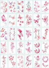Load image into Gallery viewer, 30 Pieces/set Small Luxury Temporary Tattoo Sticker Colorful Drawing Flower Cute Body Tatoo For Kids Adults
