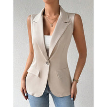 Load image into Gallery viewer, Women's Sleeveless Open-Front Vest Blazer – Work & Office Jacket