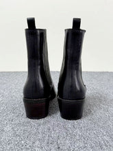 Load image into Gallery viewer, Women’s Retro Square-Toe Mid-Heel Chunky Leather Boots