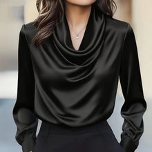 Load image into Gallery viewer, Women's Elegant Draped Neck Blouse