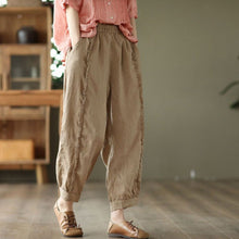 Load image into Gallery viewer, Women's High-Waist Solid-Color Capri Harem Pants