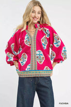 Load image into Gallery viewer, Umgee Boho Floral Print Tunic Blouse