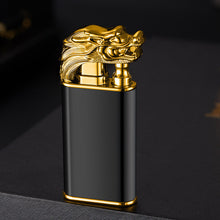 Load image into Gallery viewer, Mandotos Creative Blue Flame Lighter Dolphin Dragon Tiger Metal Windproof Double Flame Refillable