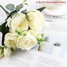 Load image into Gallery viewer, 30cm Artificial Silk Peony Flowers Bouquet for Home Decoration - Faux Christmas Flowers & Wedding Flowers