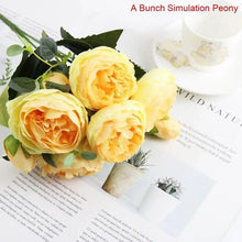 Load image into Gallery viewer, 30cm Artificial Silk Peony Flowers Bouquet for Home Decoration - Faux Christmas Flowers & Wedding Flowers