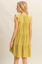 Load image into Gallery viewer, Round Neck Ruffle Sleeve Tiered Dress For Women – Feminine and Playful Tiered Dress with Ruffle Sleeves for Casual or Dressy Occasions