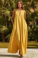 Load image into Gallery viewer, Women's Sleeveless Stand-Collar Maxi Dress