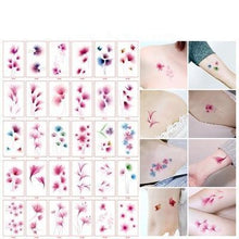 Load image into Gallery viewer, 30pcs Temporales Sexy Fake Tattoo For Hands Arm Body Waterproof Luxury Different Small Colorful Stylish Womens Kids Tattoos