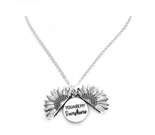 Load image into Gallery viewer, Sunflower Double Lettering Necklace