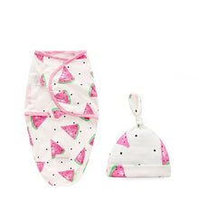 Load image into Gallery viewer, Baby Swaddle Blanket With Cap For Newborn Wrap Cotton Swaddling Bag Baby Envelope Sleep sack Blanket .