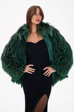 Load image into Gallery viewer, Reversible Genuine Silver Fox Down Fill Coat