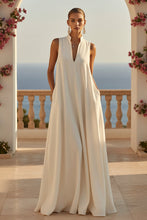 Load image into Gallery viewer, Women's Sleeveless Stand-Collar Maxi Dress