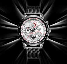 Load image into Gallery viewer, Men's Sports Waterproof Watch With Stainless Steel Bracelet Unique Design Perfect Gift For Your Man