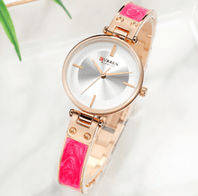 Load image into Gallery viewer, Womens Elegant Stainless Steel Watch With Ceramic Bracelet In Shimmering Marble Colors