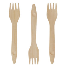 Load image into Gallery viewer, Compostable Birch Wood Forks – 1000 Count (6.3" Length)