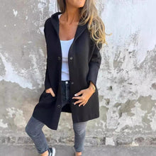 Load image into Gallery viewer, MANDOTOS Hooded Cardigan Single-Breasted Loose Red Jacket