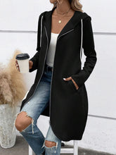 Load image into Gallery viewer, Street Zip Hooded Velvet-Lined Sweatshirt Women | Cozy Streetwear