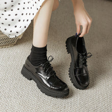 Load image into Gallery viewer, Women’s Solid-Color Retro Slip-On Platform Shoes