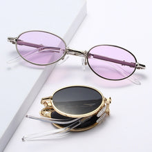 Load image into Gallery viewer, Foldable Small Frame Light-Tinted Sunglasses – Women’s Luxury Style