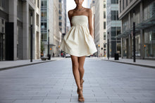 Load image into Gallery viewer, Women's Strapless Tube Mini Dress – Solid Color Elastic Waist