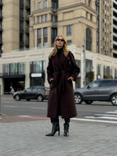 Load image into Gallery viewer, Emily Classic Wool Blend Overcoat in Rich Chocolate