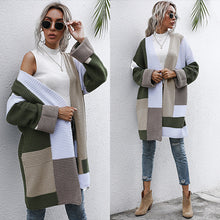 Load image into Gallery viewer, Women’s Color Matching Knit Cardigan