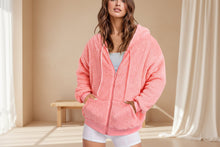 Load image into Gallery viewer, Long Zip-Up Hoodie – Soft Cotton Velvet, Oversized Fit