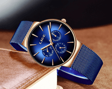 Load image into Gallery viewer, Men's Elegant Watch With Stainless Steel Straps And Chronometers For Day And Date Display Unique Design Perfect Gift For Man And Women