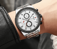 Load image into Gallery viewer, Men's Waterproof Watch With Chronometers Day View And Fluorescent Hands Unique Luxury Design Perfect Gift