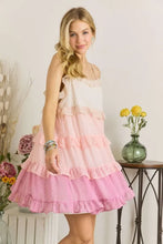 Load image into Gallery viewer, New Swiss Dot Ruffled Tiered Mini Dress For Summer – Feminine, Fluttering, Charming, Playful, Chic & Stylish