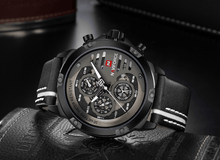 Load image into Gallery viewer, Men's Sports Waterproof Watch With Chronometers And Leather Belt Multifunction Wristwatch Unique Design Perfect Gift