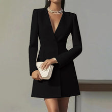 Load image into Gallery viewer, Women’s Deep V-Neck A-Line Dress