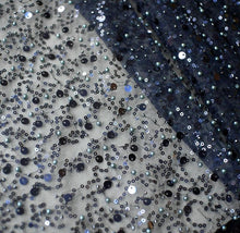 Load image into Gallery viewer, Sequined Pear Dress Embroidery Lace Asymmetric Single Sleeve Dress